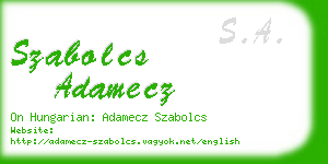 szabolcs adamecz business card